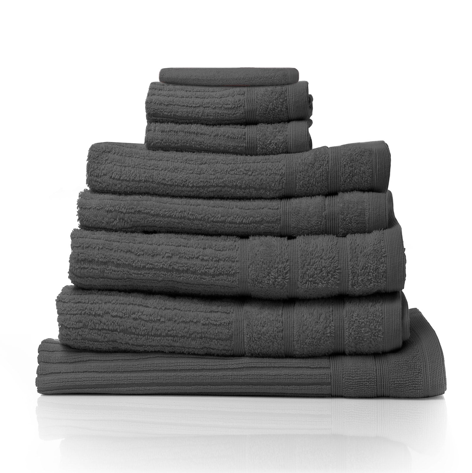 600GSM Egyptian Cotton 8 Piece Luxury Bath Towels Set - Royal Comfort