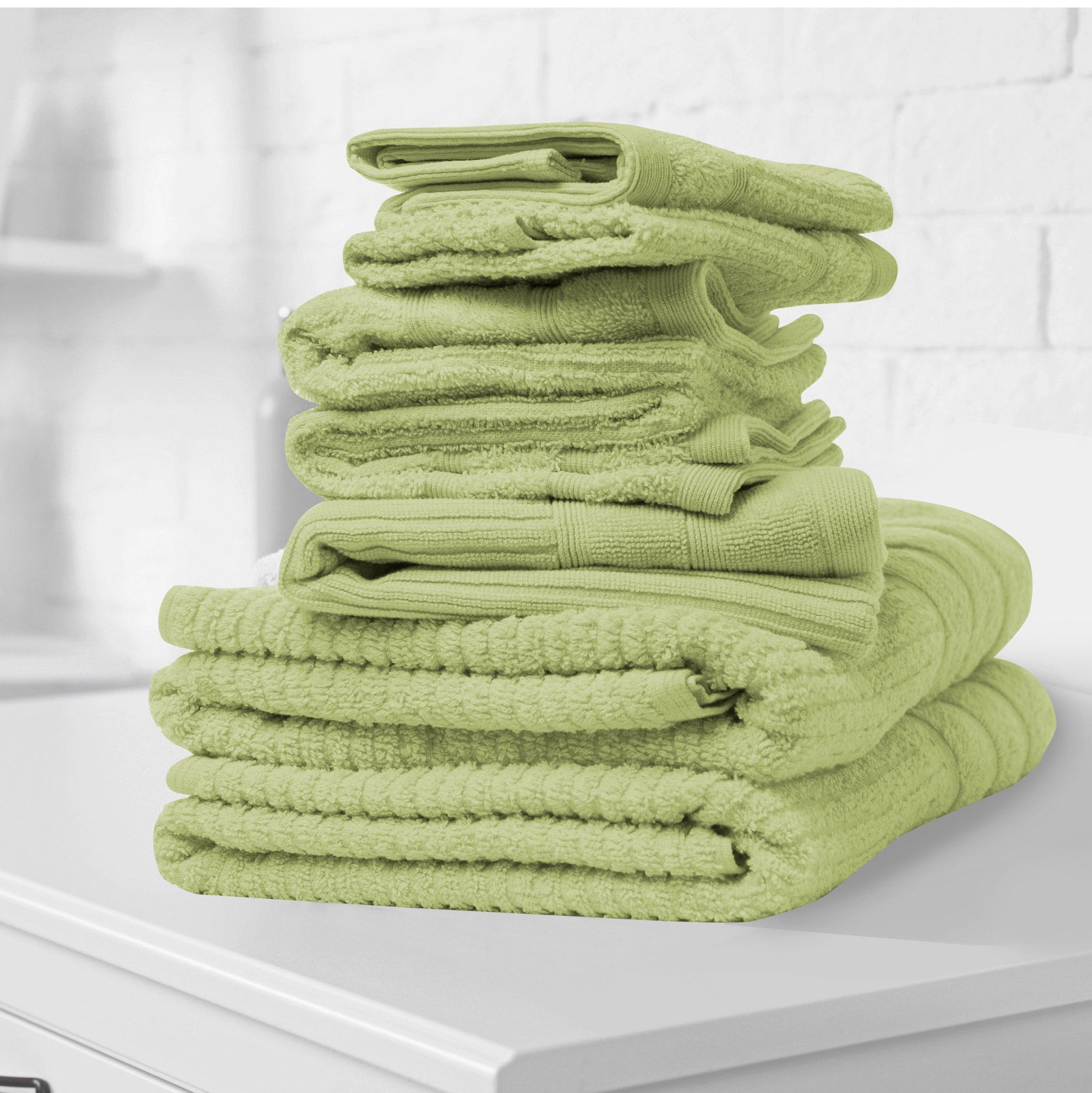 8 Piece 600GSM Egyptian Cotton Bath Towel Set - Royal Comfort