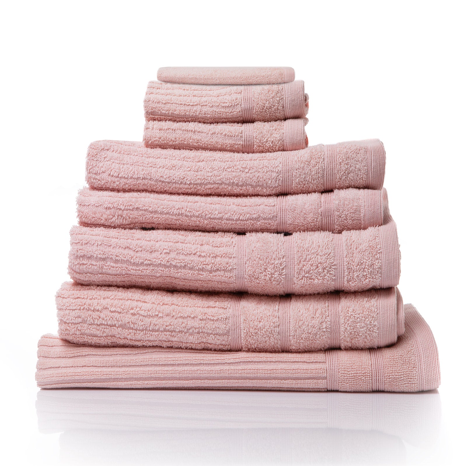 600GSM Egyptian Cotton Luxury Bath Towels Set - 8 Piece, Blush