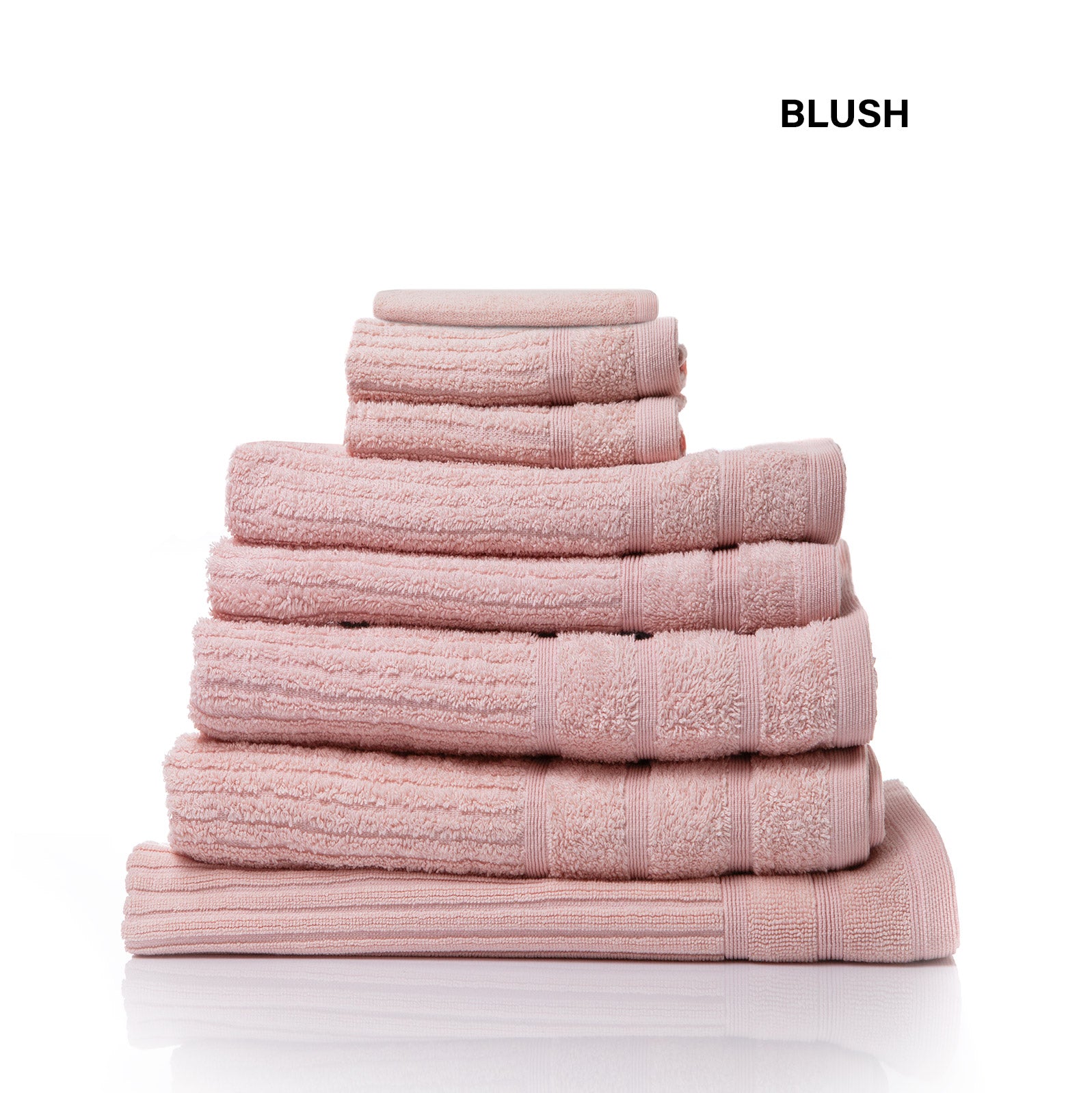 600GSM Egyptian Cotton Luxury Bath Towels Set - 8 Piece, Blush