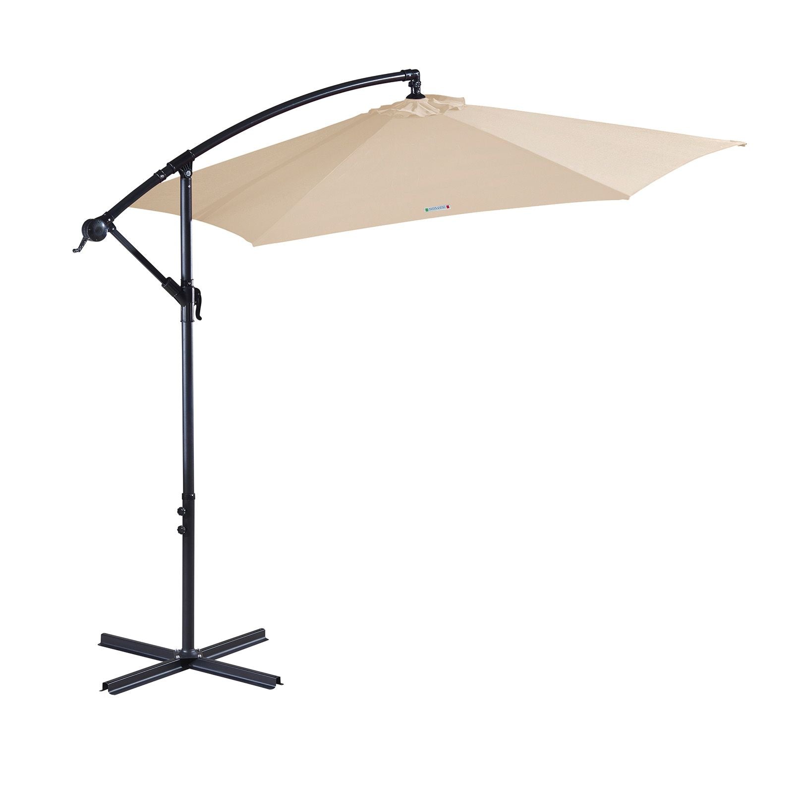 Milano 3M Outdoor Umbrella Cantilever With Protective Cover Patio Garden Shade - Beige