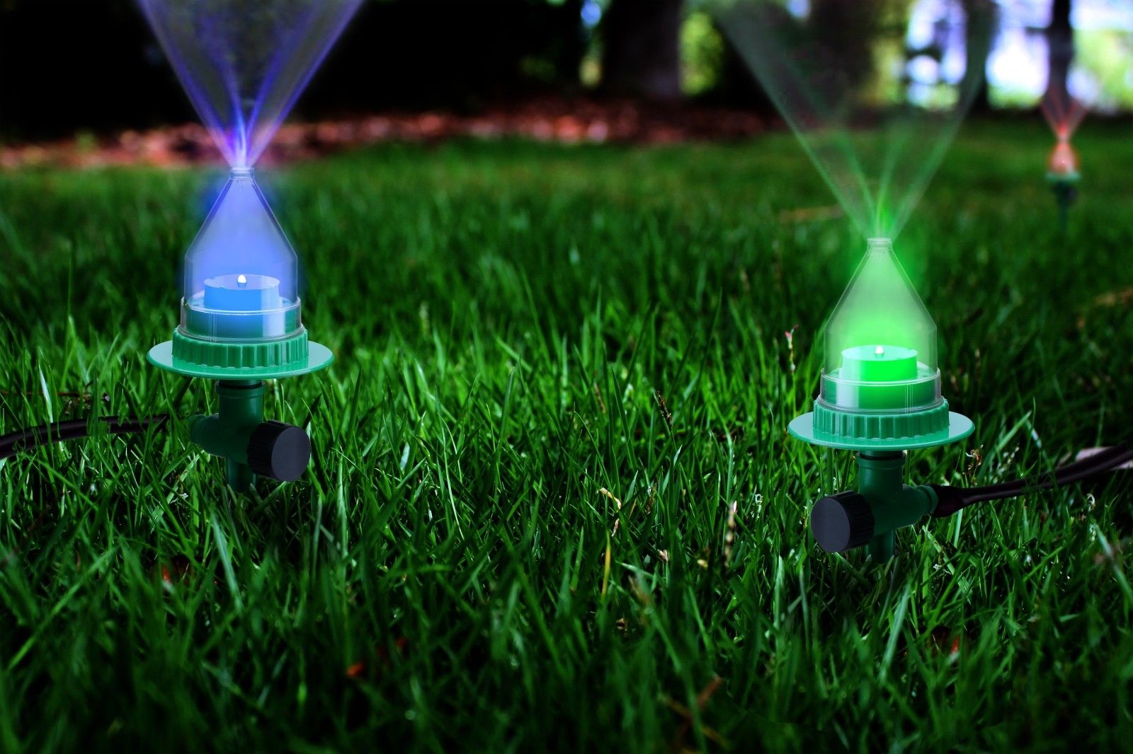 LED Garden Water Sprinkler, 6 Colors, Battery-Free, Durable