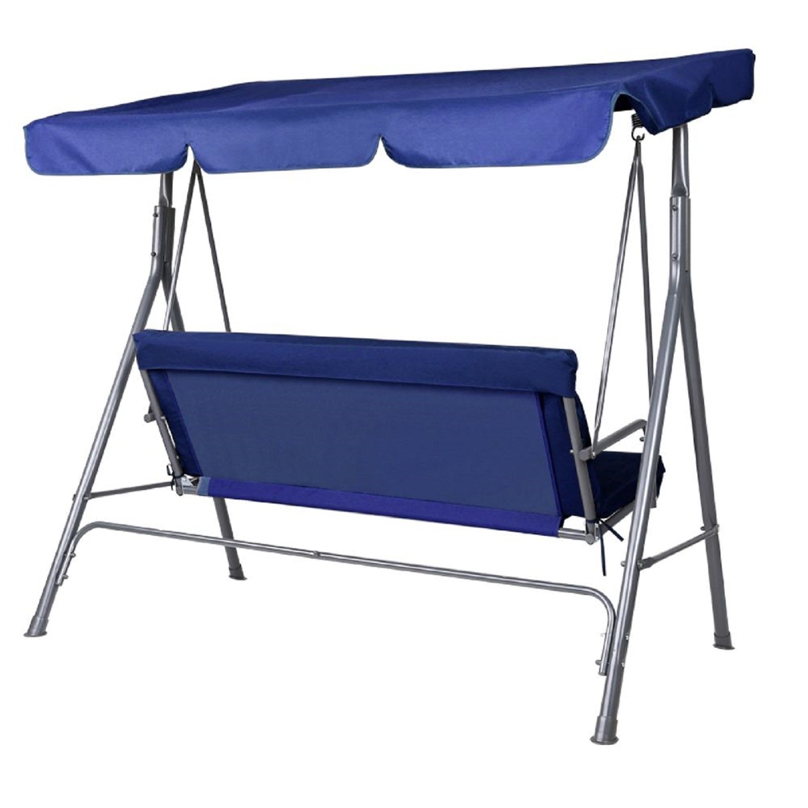 Waterproof 3-Seater Steel Swing Chair, Canopy, Milano