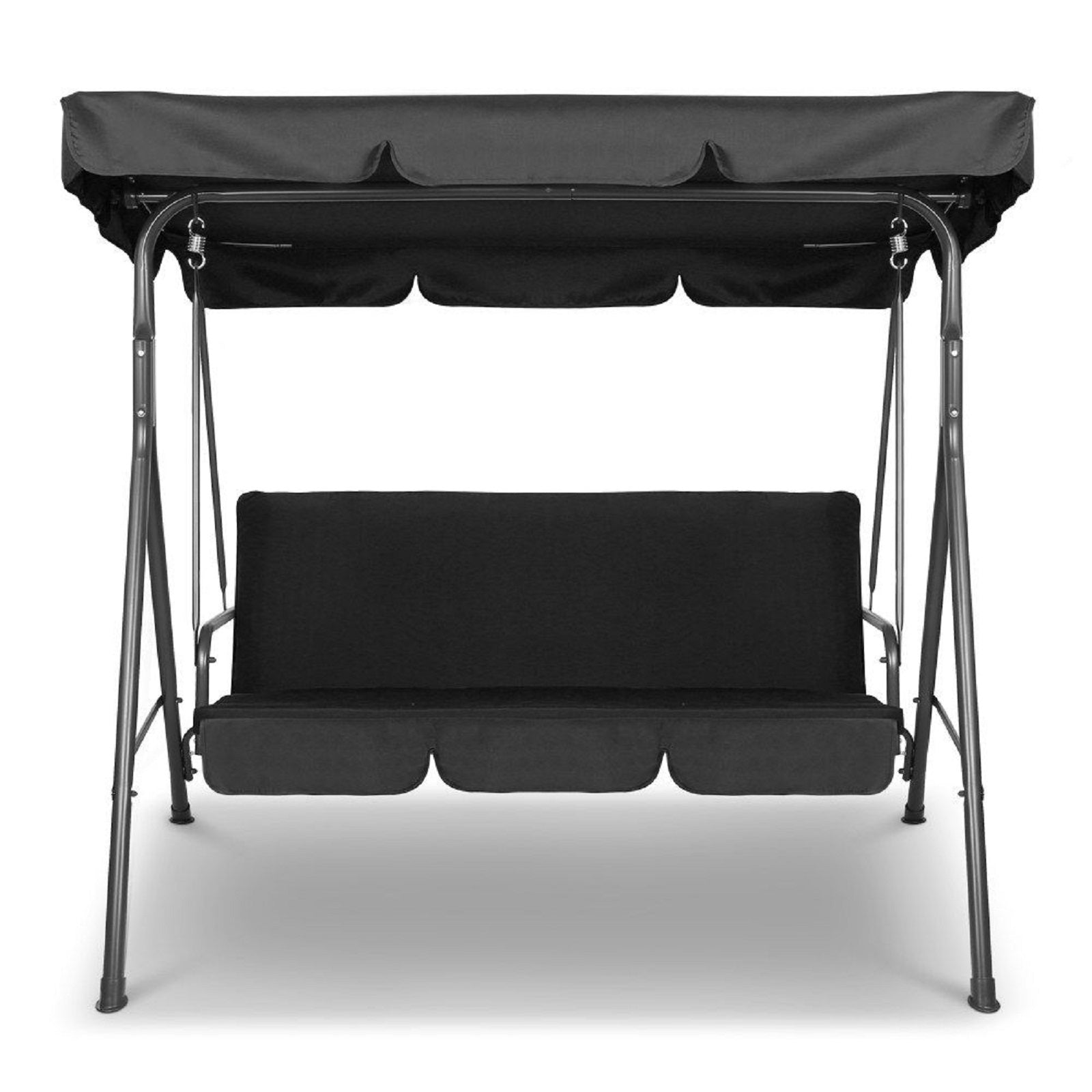 Waterproof Outdoor 3-Seater Steel Swing Bench Chair - Milano