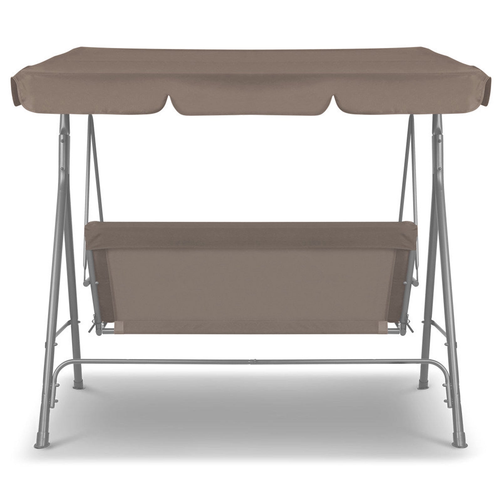 Waterproof 3-Seater Steel Swing Bench with Canopy - Milano