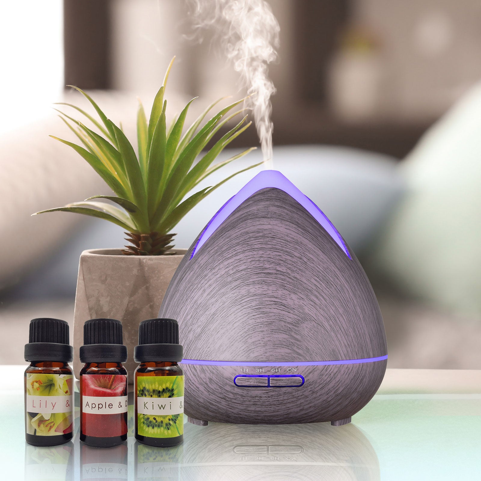 400ML Ultrasonic Aromatherapy Diffuser with LED Lights, PureSpa