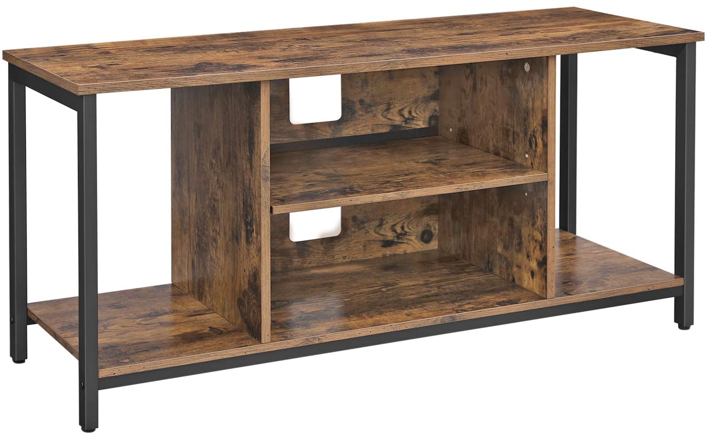 Rustic Industrial TV Console Unit with Open Storage