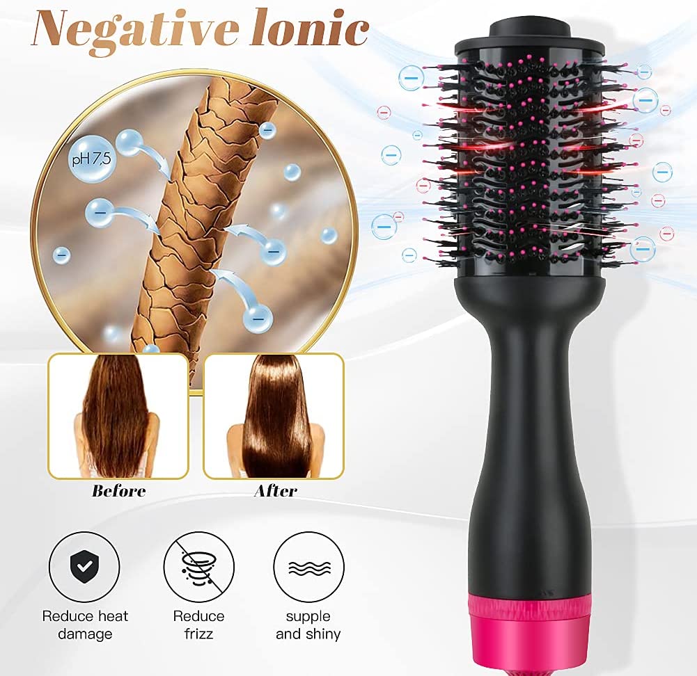 4 in 1 Ionic Hair Dryer Brush with 3 Temp Settings