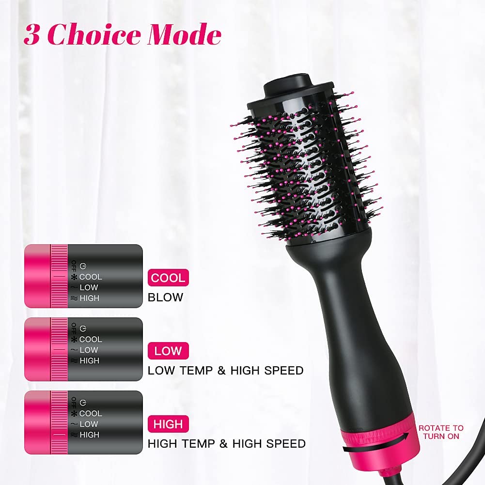 4 in 1 Ionic Hair Dryer Brush with 3 Temp Settings