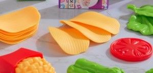 115 Pcs Play Food Set, Easy to Clean, Durable Plastic, Tasty Treats