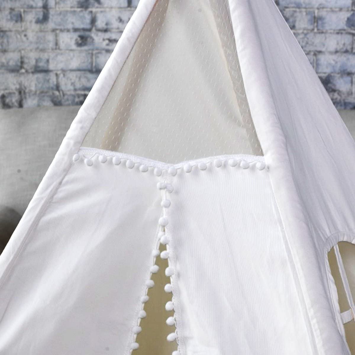 5 Poles Giant Kids Teepee Tent Natural Canvas