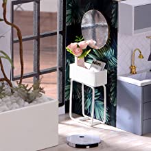 Dollhouse Miniature with Furniture Kit Plus Dust Proof and Music Movement - Cozy time Valentine's Day Gift Idea