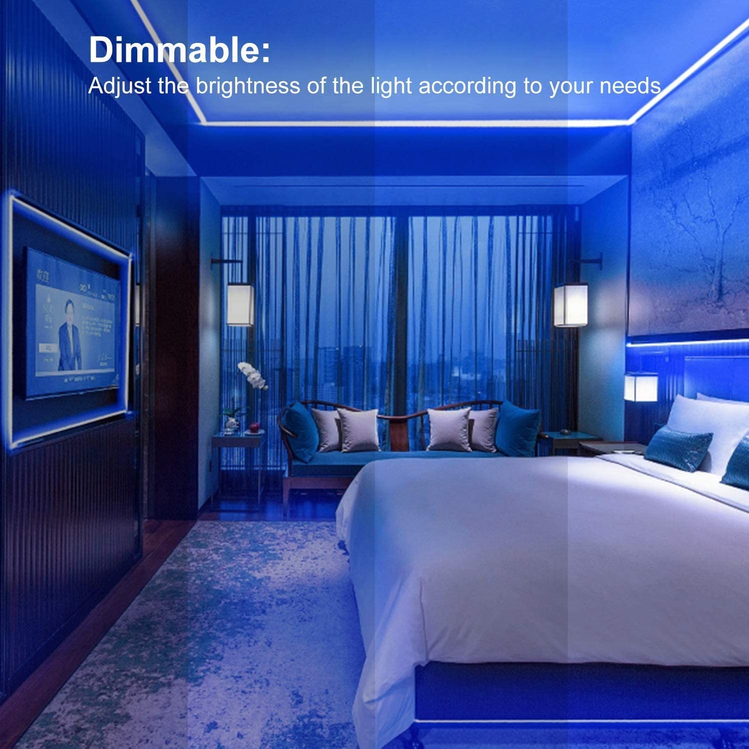 12M LED Strip Lights Rope Light for Bedroom and Home 5050 Lights Strip App with Remote Control