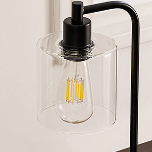 2x Pack Industrial Table Lamp with 2 USB Port for Bedside Nightstand Desk and Living Room Office Bulb not Included