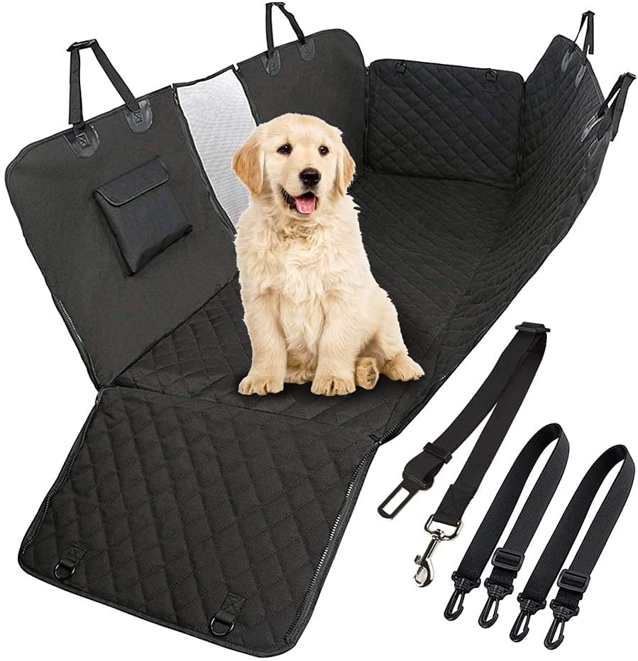 Waterproof Dog Seat Cover, Mesh Window, Scratchproof, Antislip