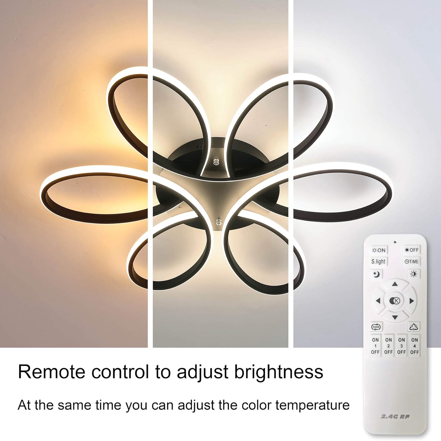 Dimmable LED Chandelier, 90cm, 110W, Remote Control