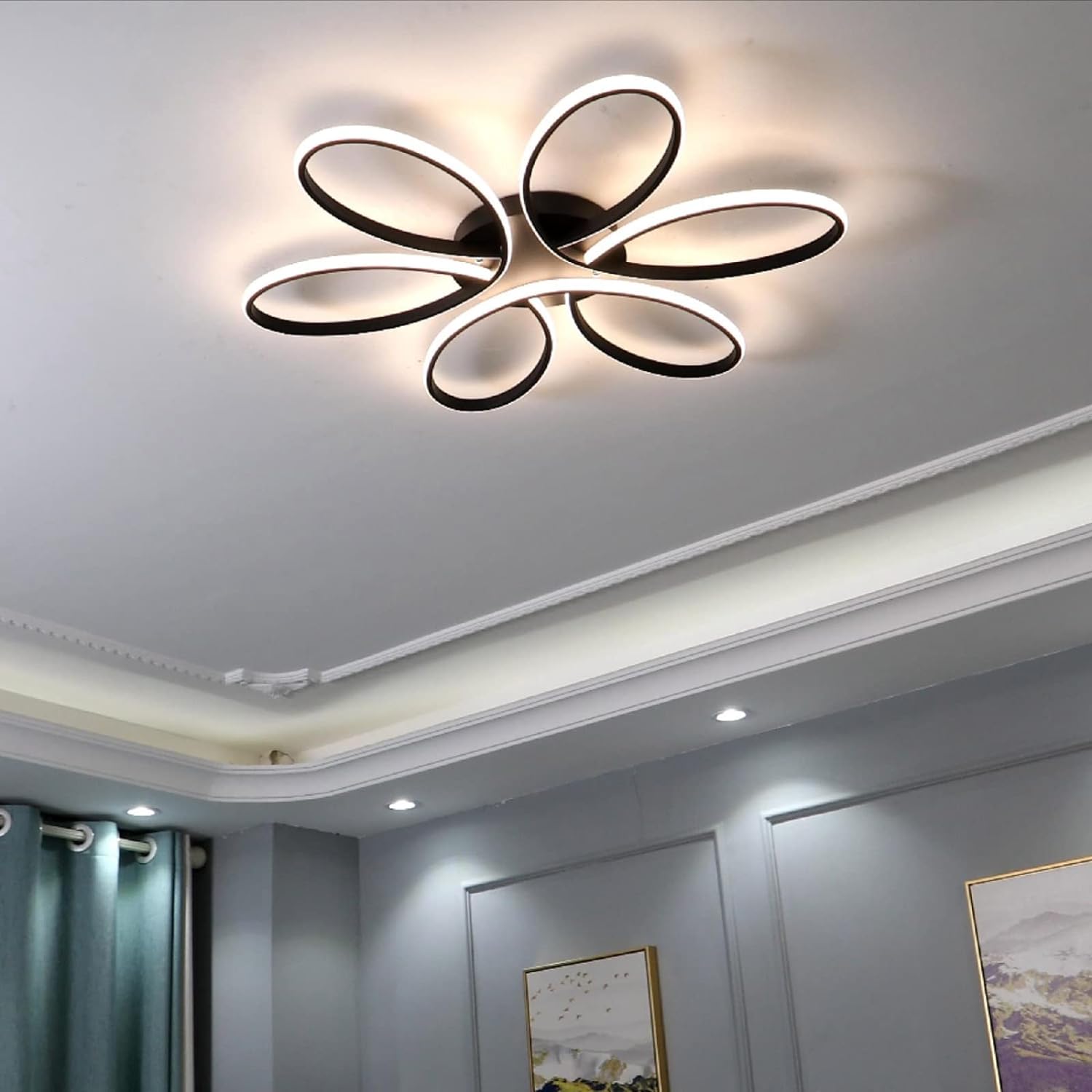 Dimmable LED Chandelier, 90cm, 110W, Remote Control