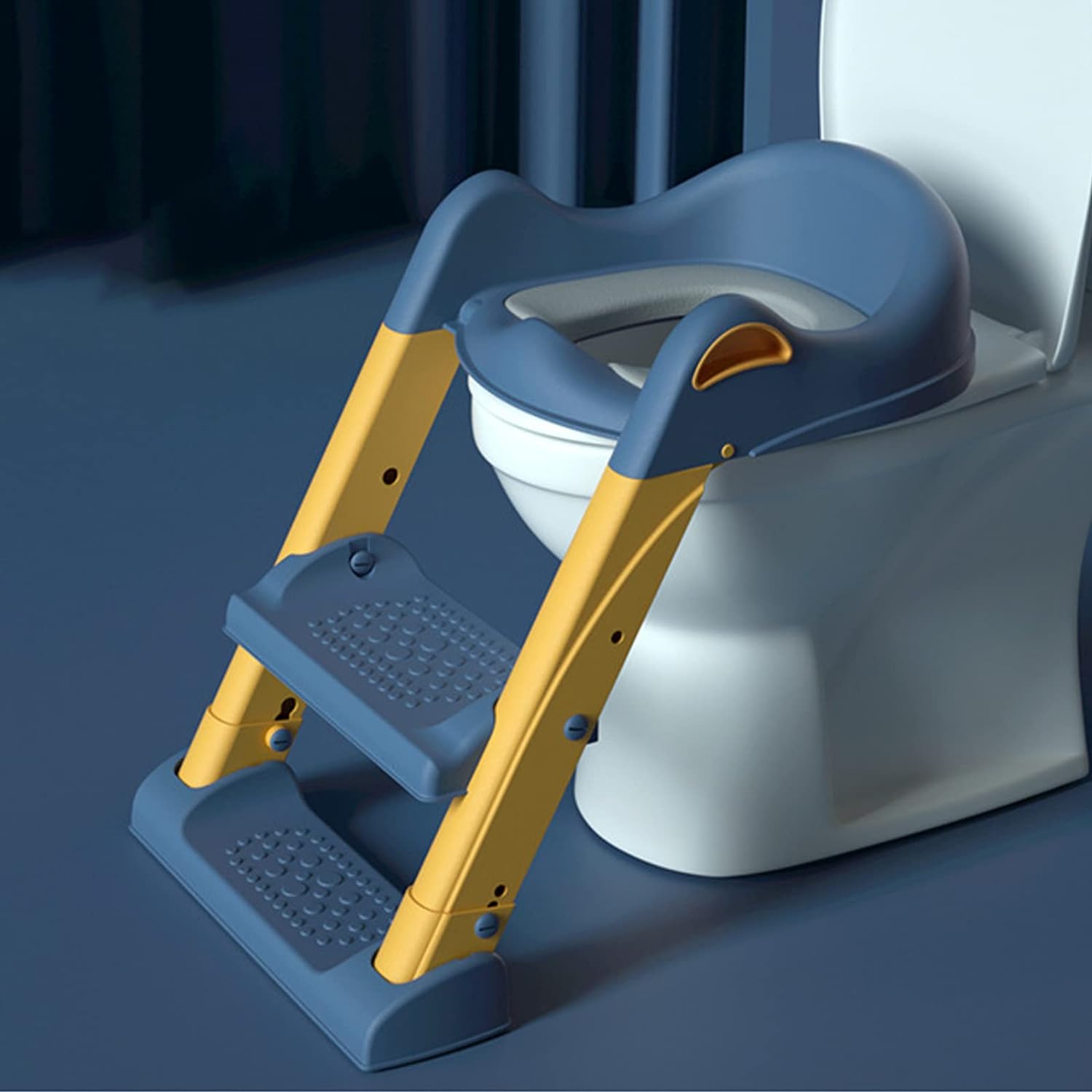 Non-Slip Potty Training Seat with Ladder, Ergonomic, Yellow