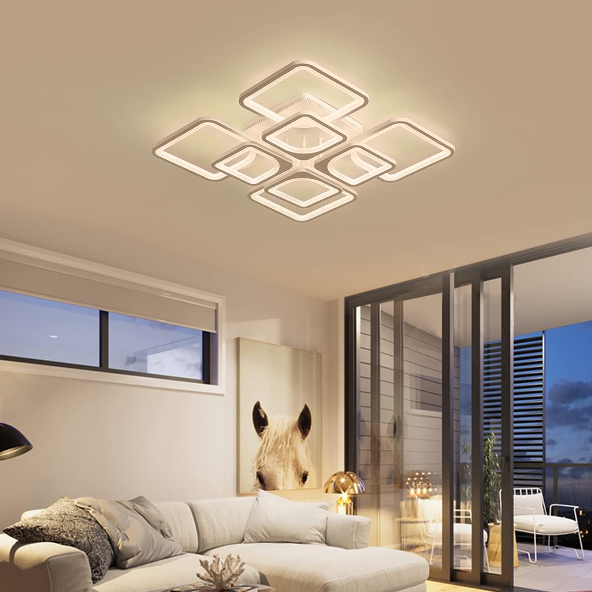 Dimmable LED Ceiling Light 4200lm Remote Control, 96W