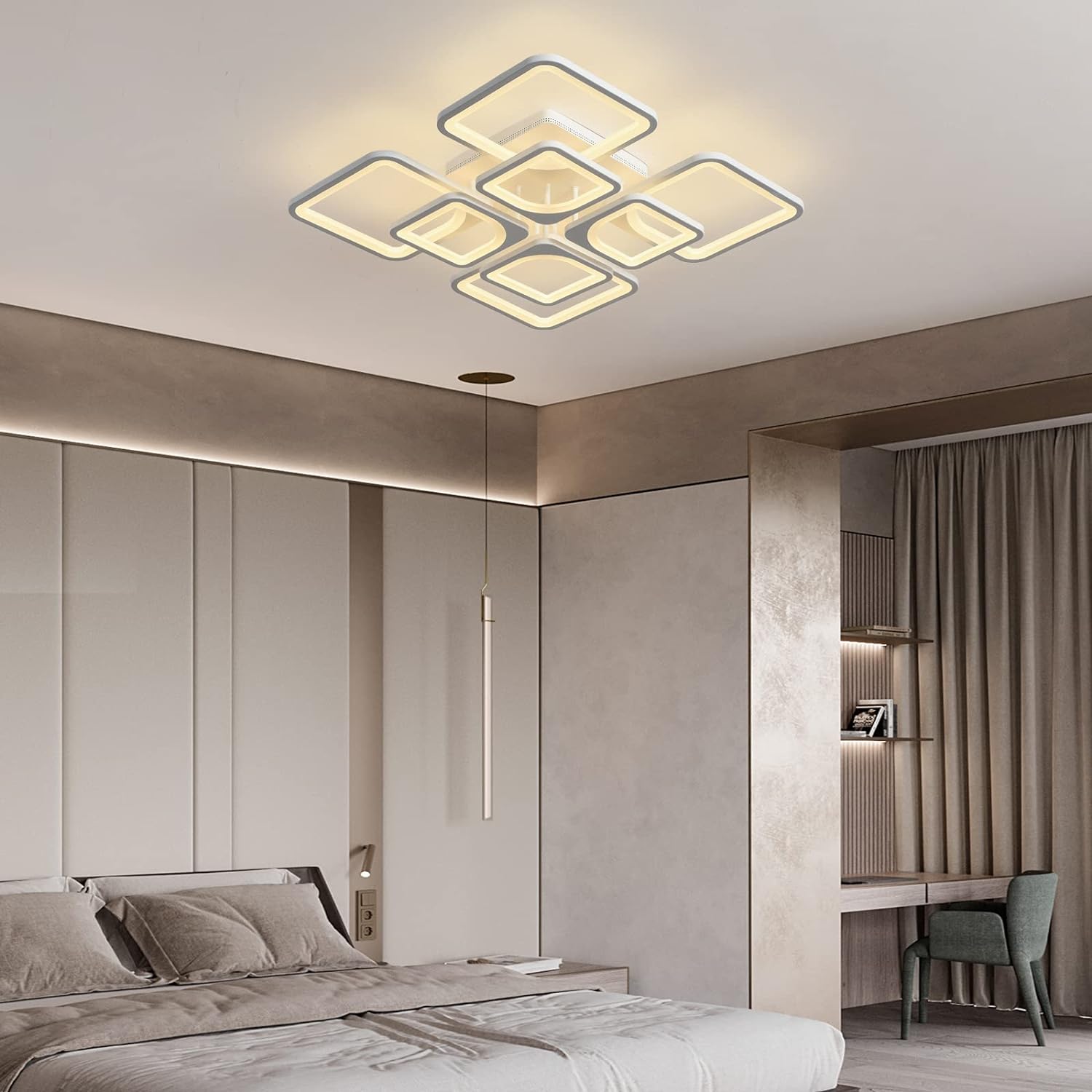 Dimmable LED Ceiling Light 4200lm Remote Control, 96W