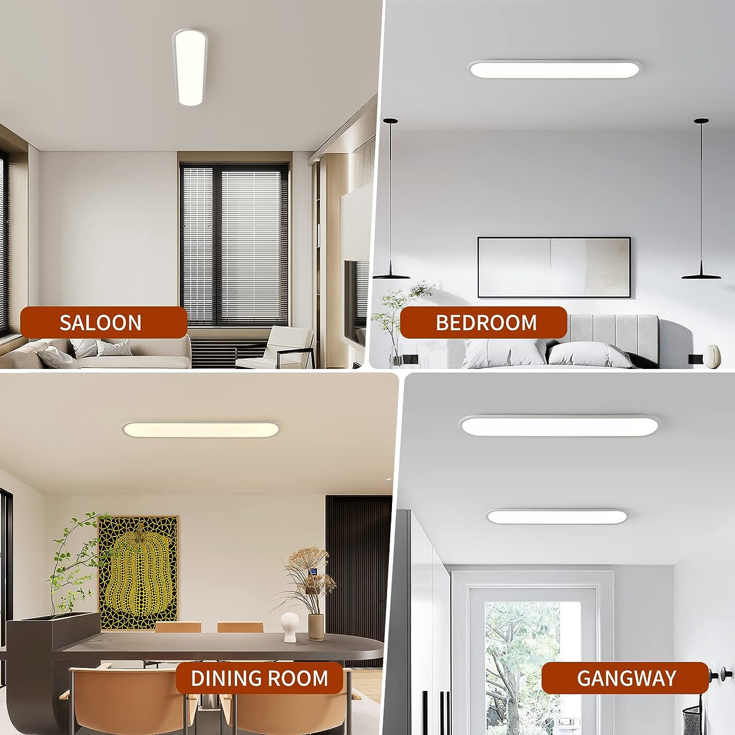 Dimmable Ultrathin 48W LED Ceiling Light, 3000-6500K, CRI 97