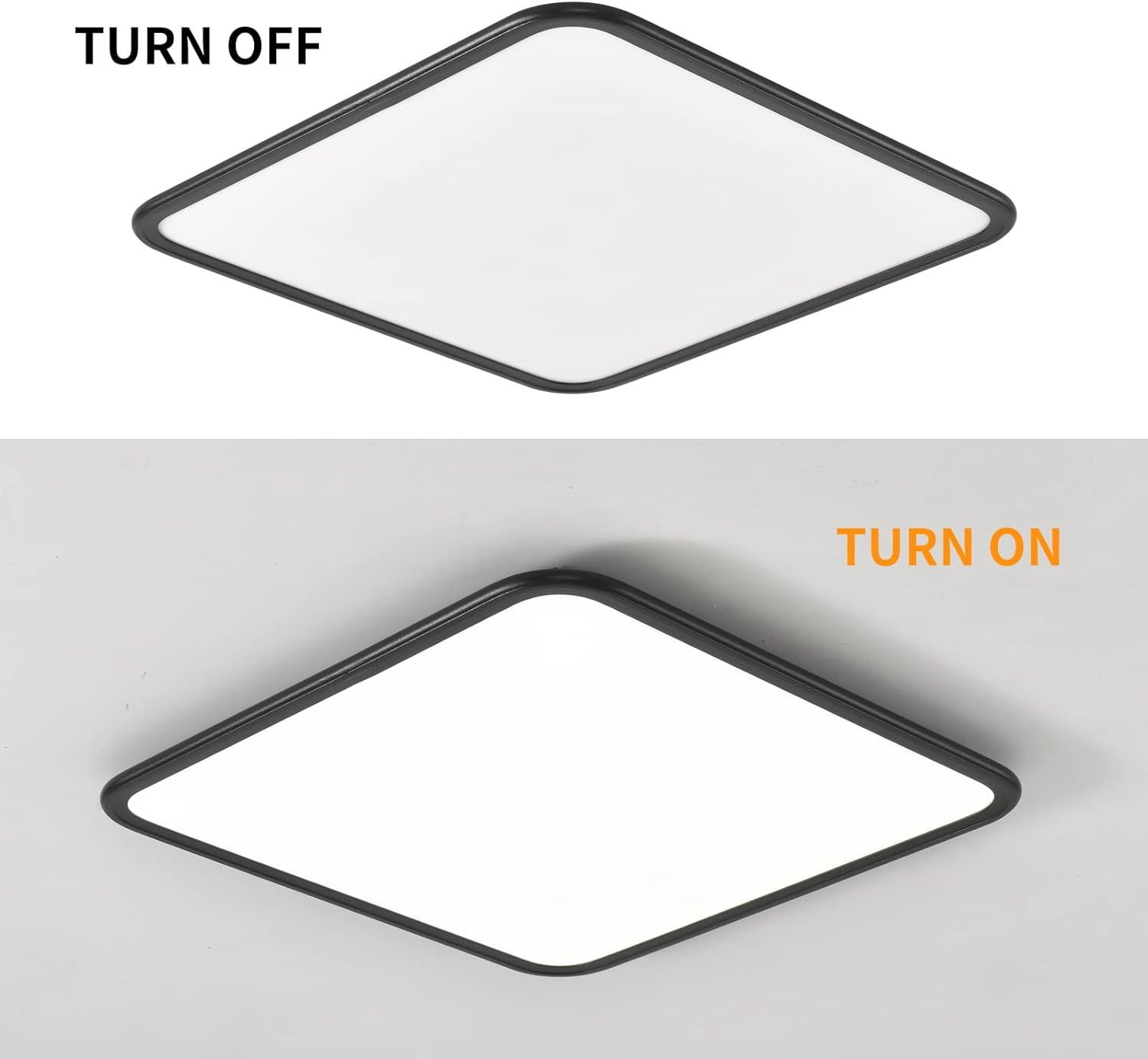 Dimmable Waterproof 40W LED Ceiling Light, Black, Anti-Glare