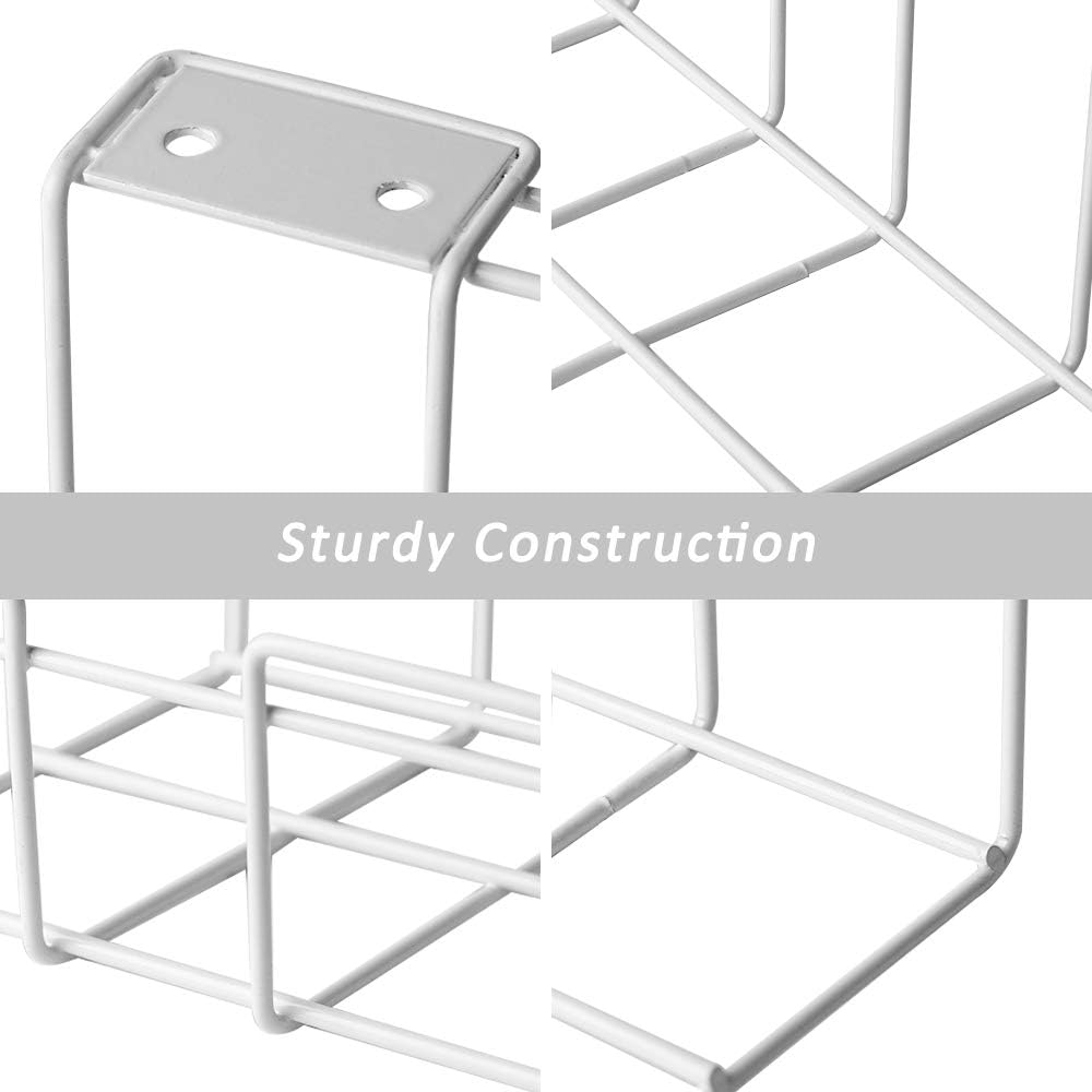 Heavy-Duty Cable Management Tray Set, 2 Pack, White