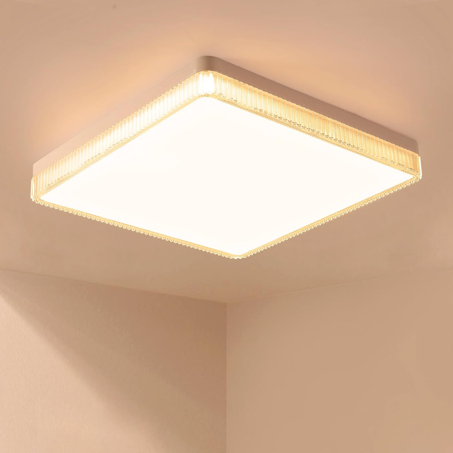 Warm LED Flush Mount Ceiling Light, 3000K, 15cm 18W