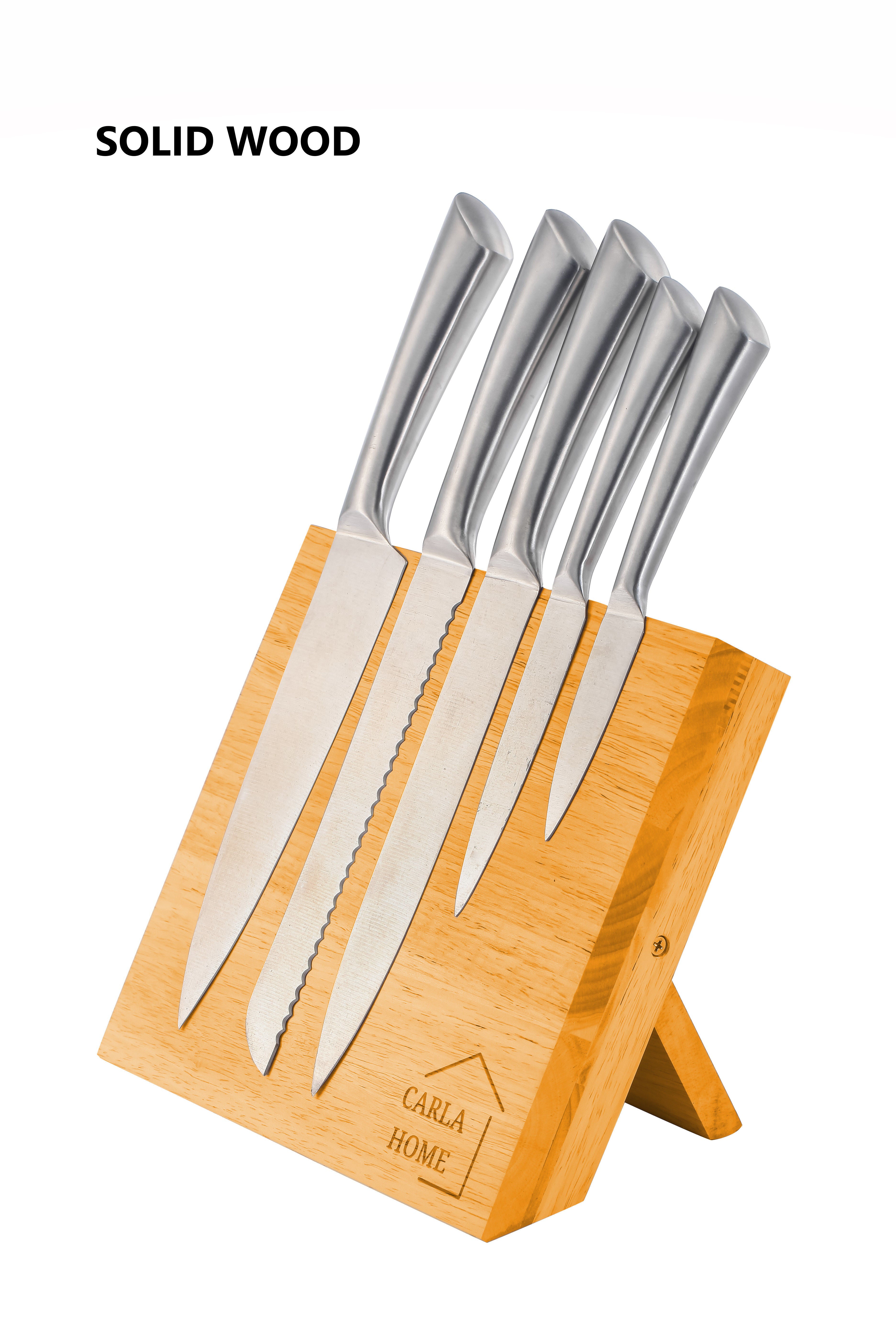 Strong Magnet Bamboo Knife Block Holder, 22 cm Capacity