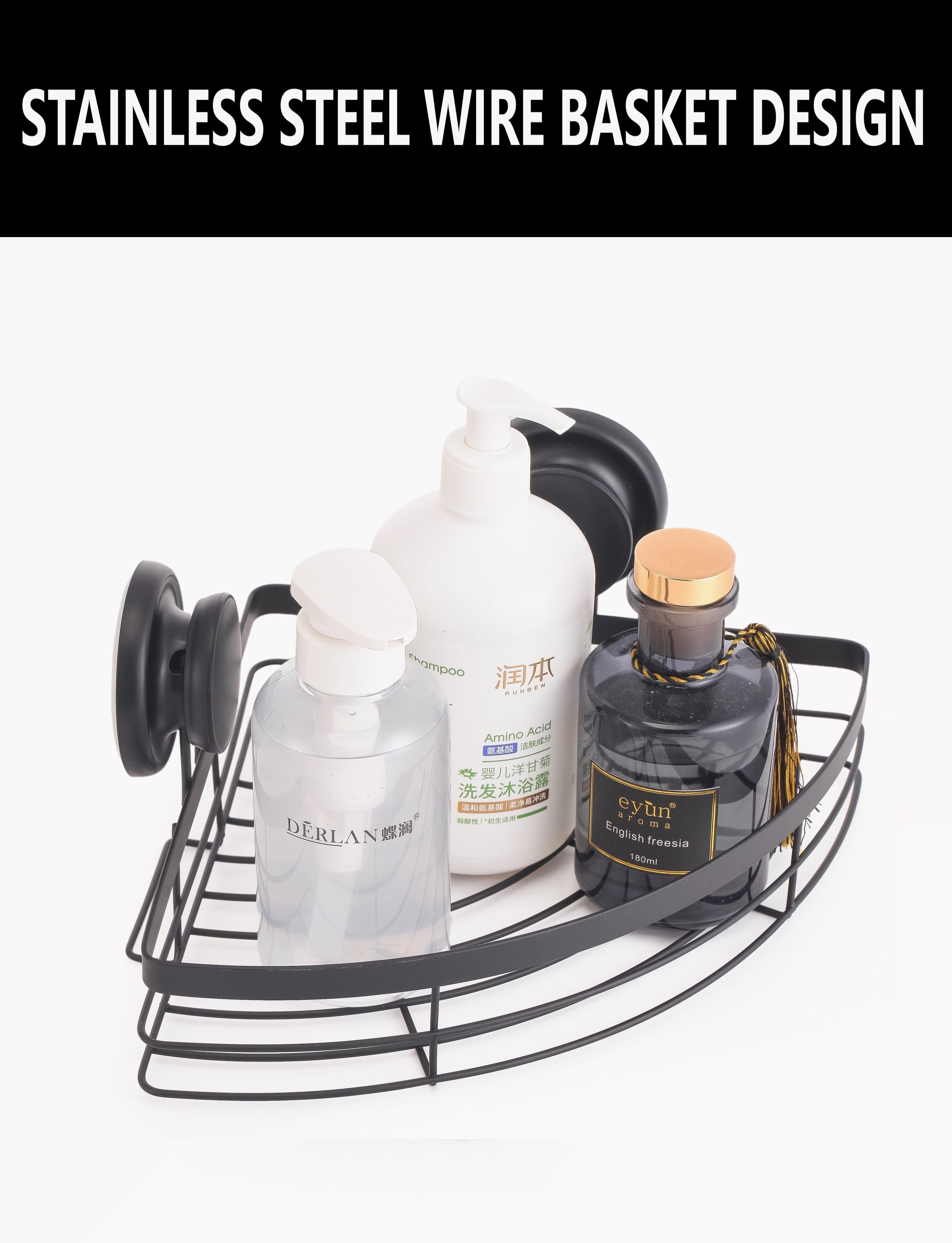 Rustproof 2 Pack Corner Shower Caddy Shelf with Suction Cups