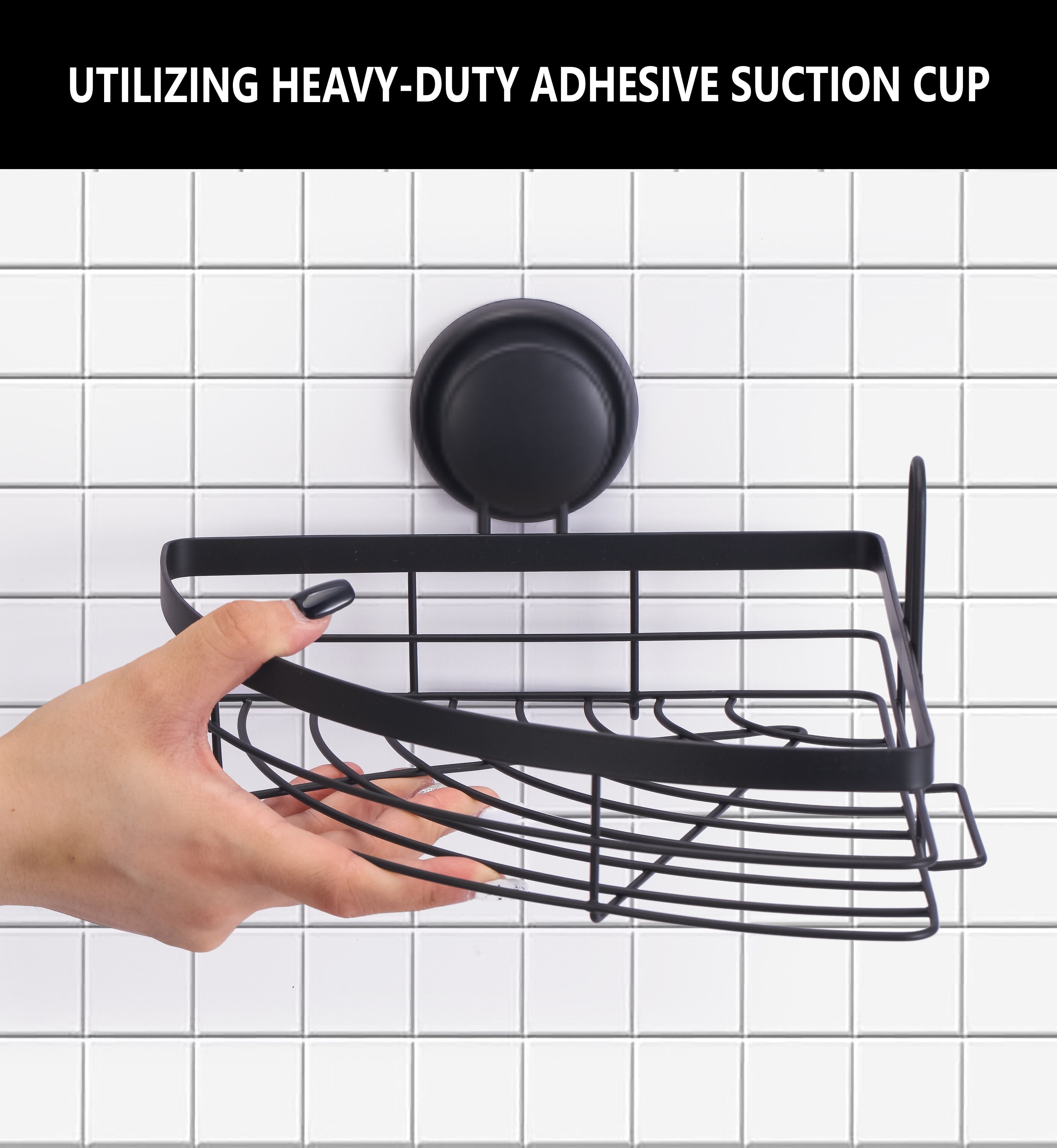 Rustproof 2 Pack Corner Shower Caddy Shelf with Suction Cups