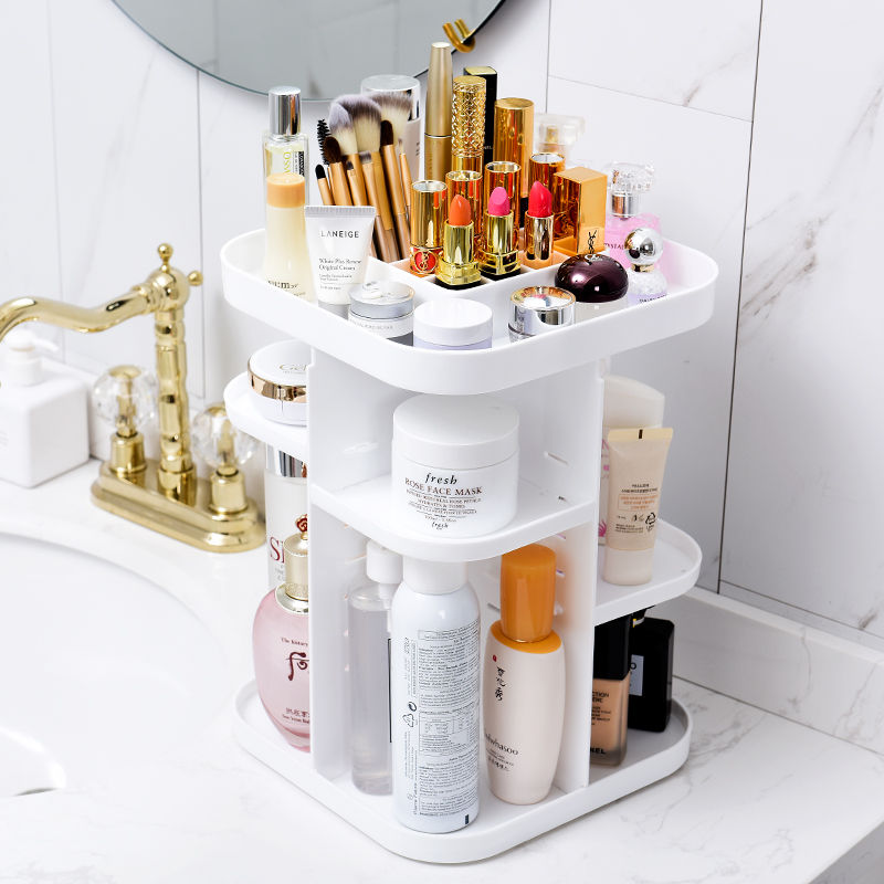 360 Rotating Adjustable Makeup Organizer - Large Capacity