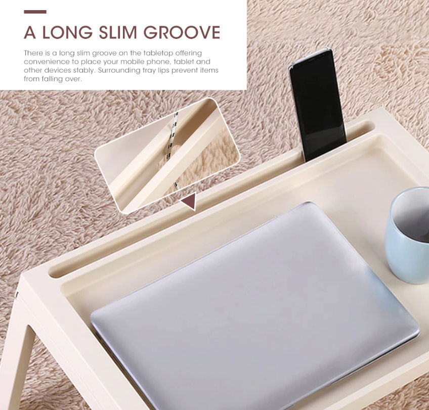 Anti-Slip Folding Laptop Bed Desk, Easy to Clean, 1 kg