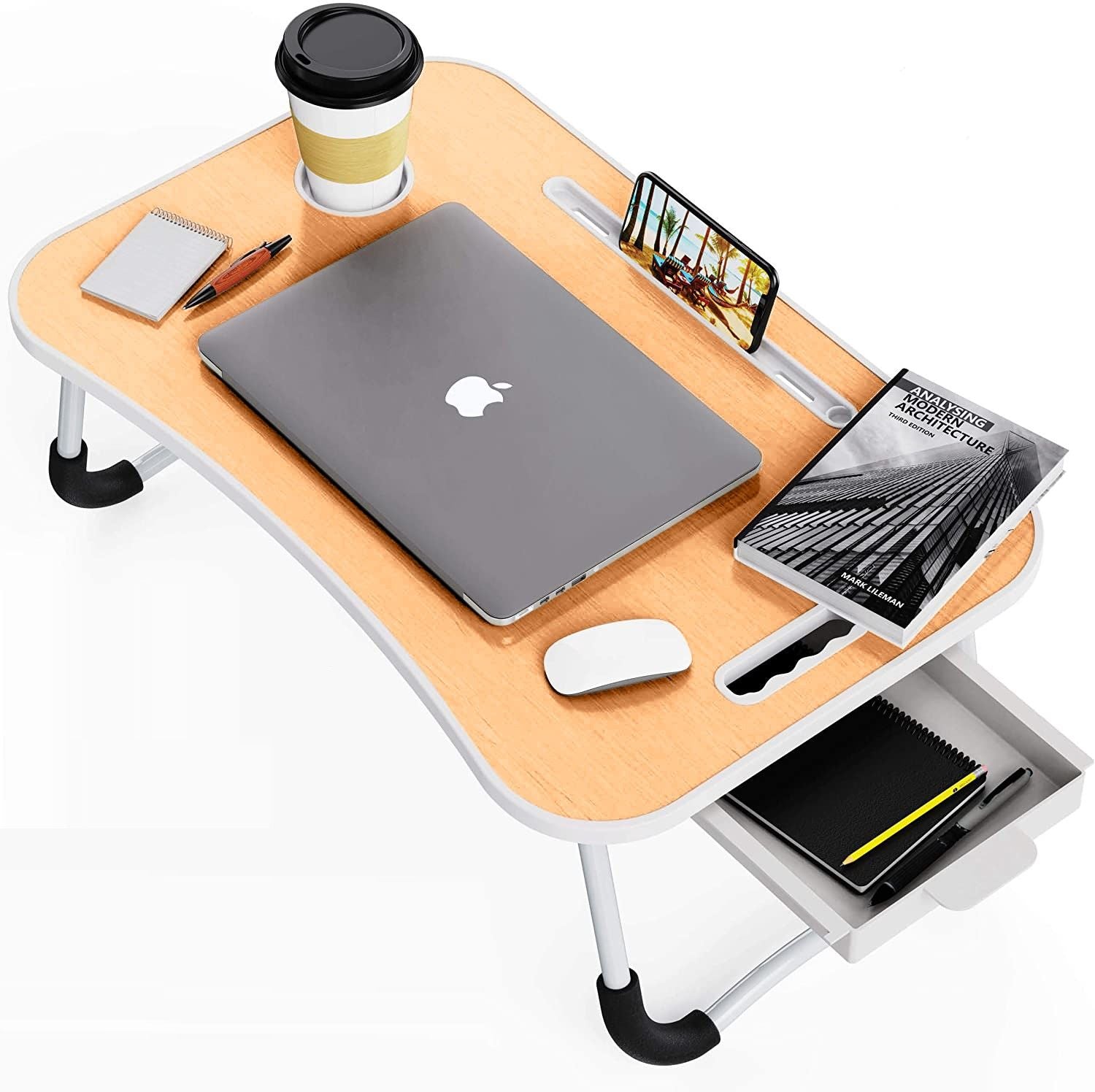 Steady Antislip Laptop Bed Desk, Foldable, Storage - CARLA HOME