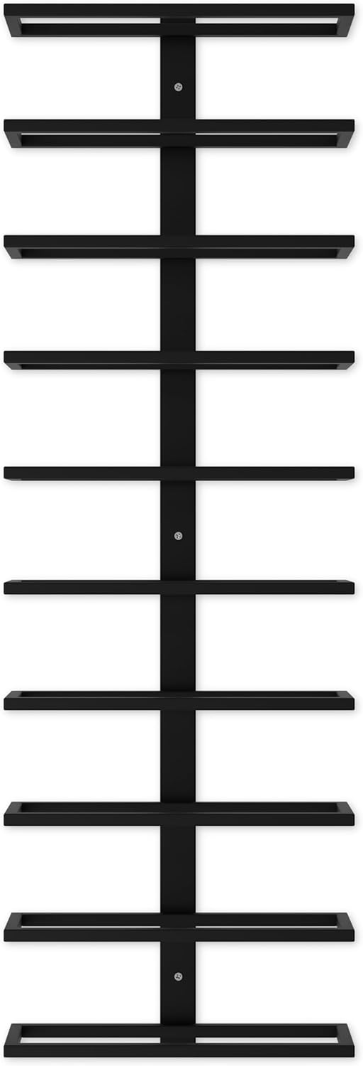 Set 2 Pcs Metal Wall Mount Wine Rack for Wine Bottles, Liquor, Champagne Holds 10 Bottles