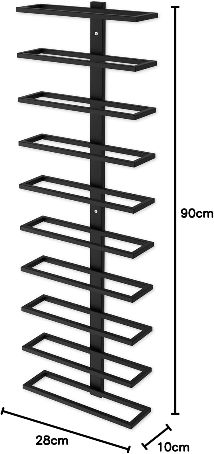 Set 2 Pcs Metal Wall Mount Wine Rack for Wine Bottles, Liquor, Champagne Holds 10 Bottles