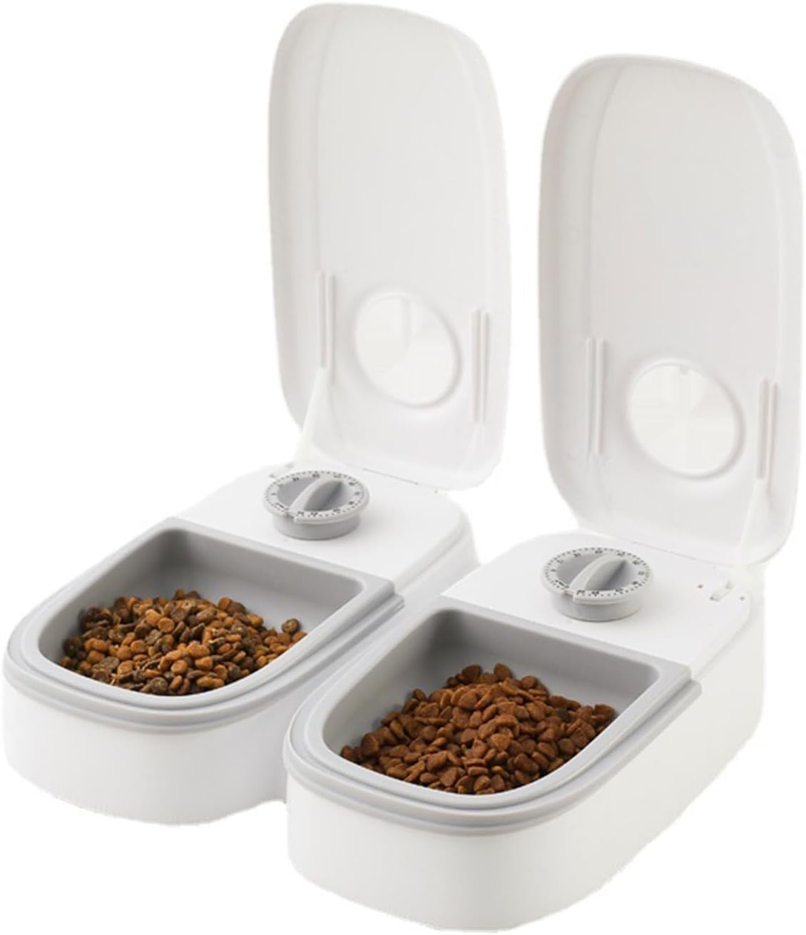 CARLA HOME 2 Meal Automatic Pet Feeder with Timer for Cat & Dog Wet & Dry Food Dual Bowl 700ML