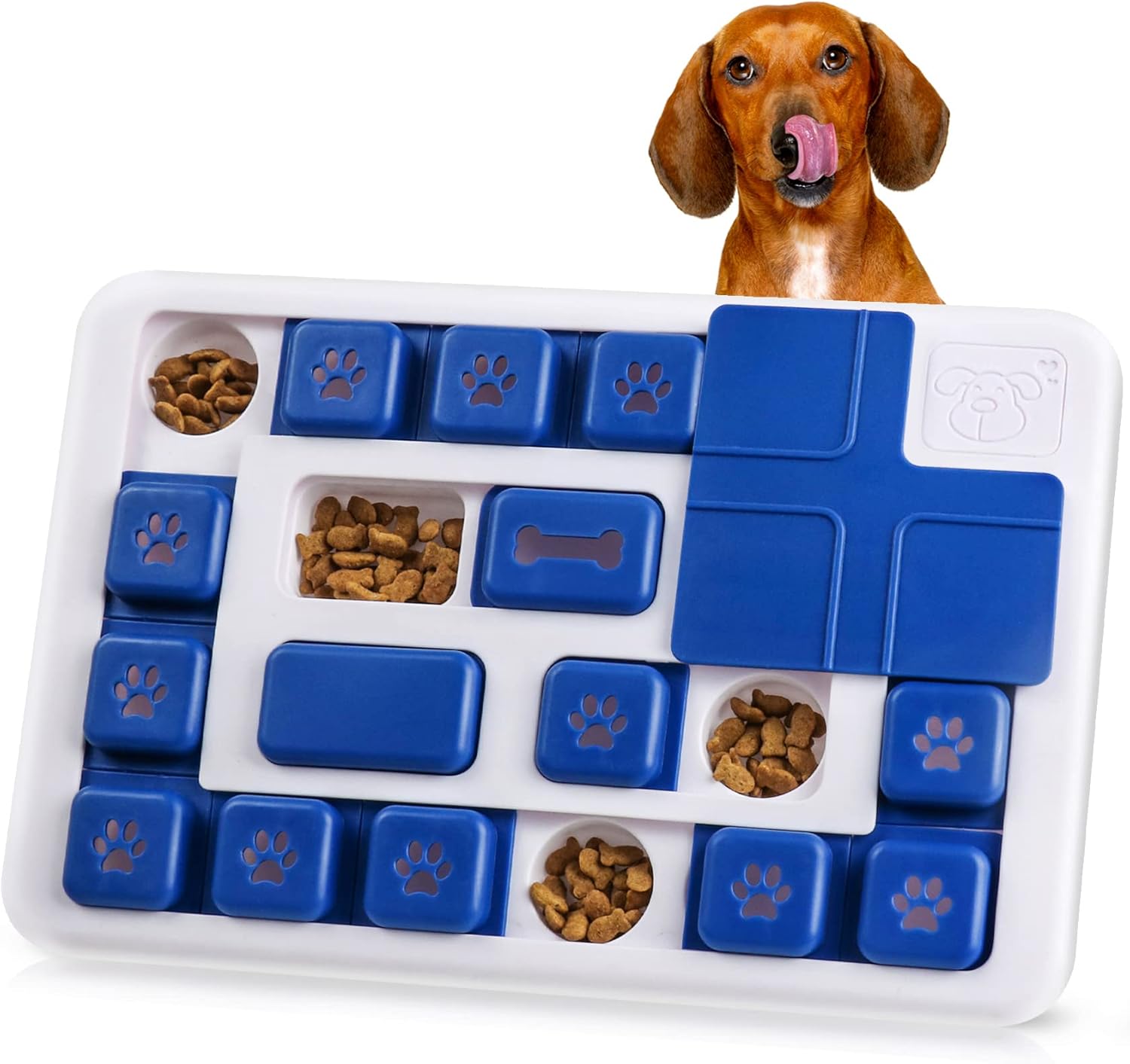 CARLA HOME Interactive Dog Puzzle Toy Slow Feeder Treat Dispenser for Dogs & Cats