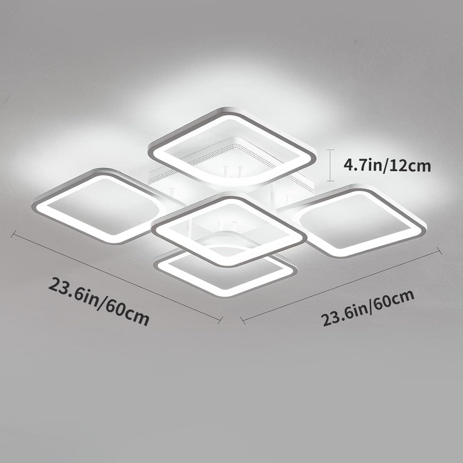 Dimmable Modern LED Ceiling Light, 70W, 4200 Lumens, Remote Control