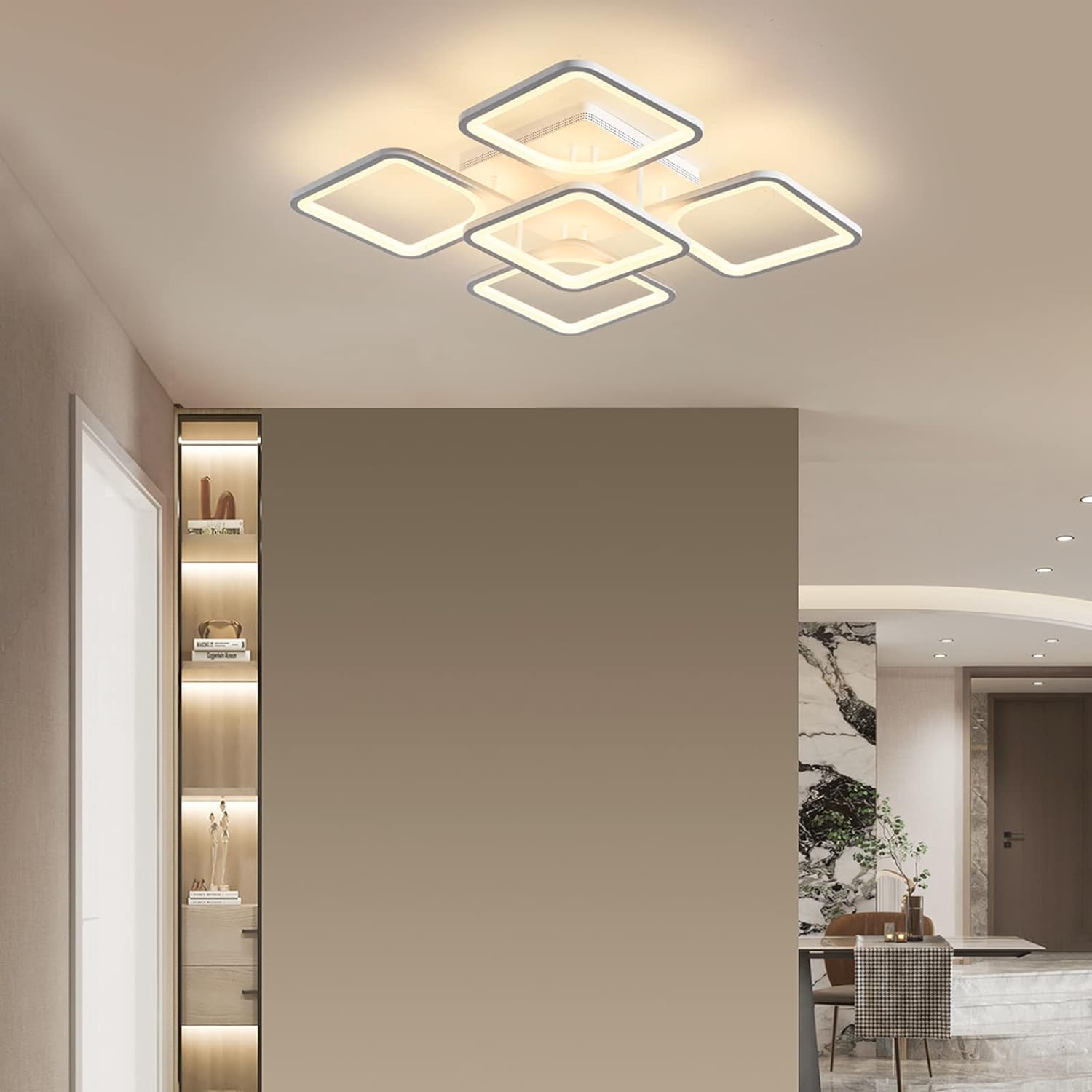 Dimmable Modern LED Ceiling Light, 70W, 4200 Lumens, Remote Control