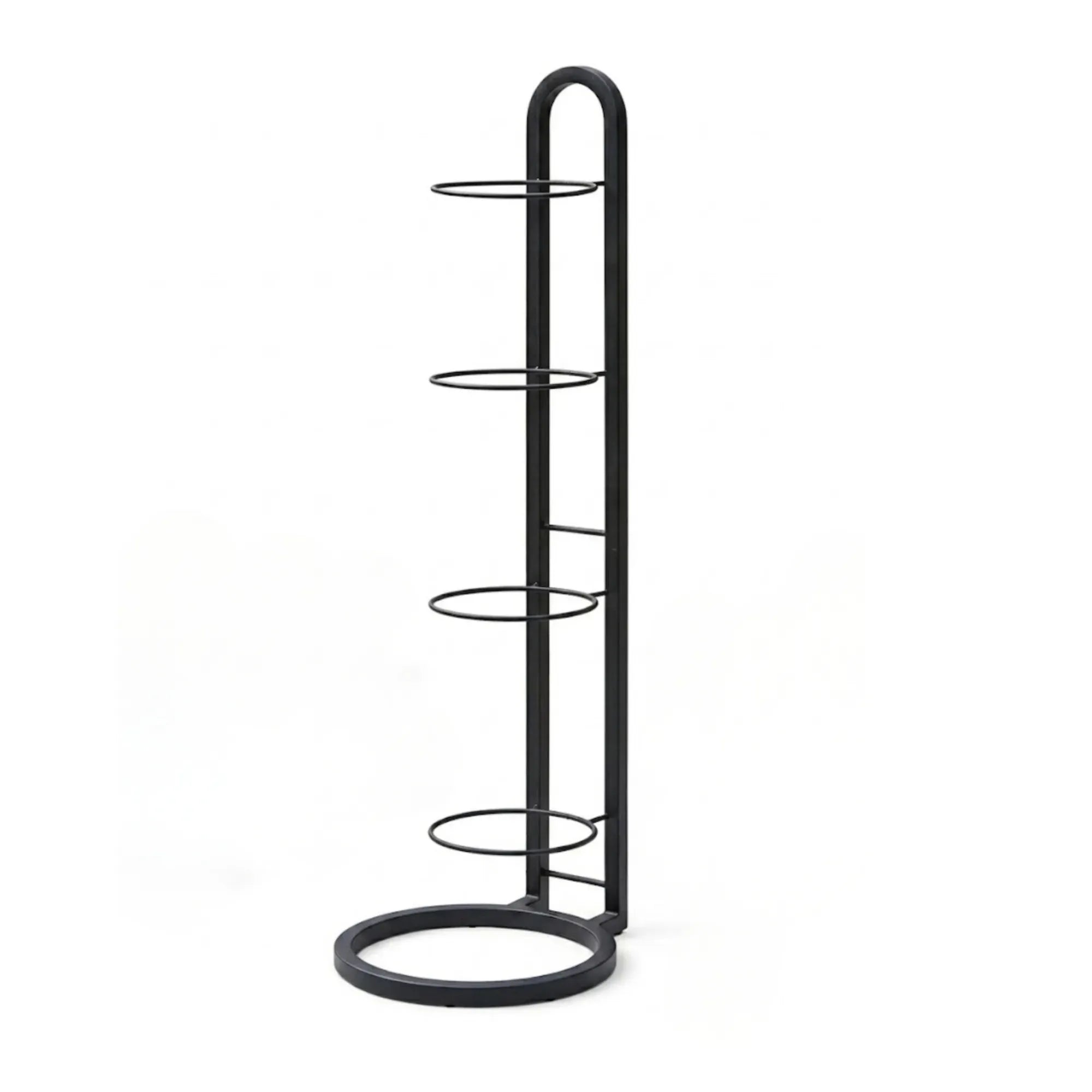 CARLA HOME 4 Tier Ball Storage Rack - Vertical Metal Stand - Black - Basketball Hoop
