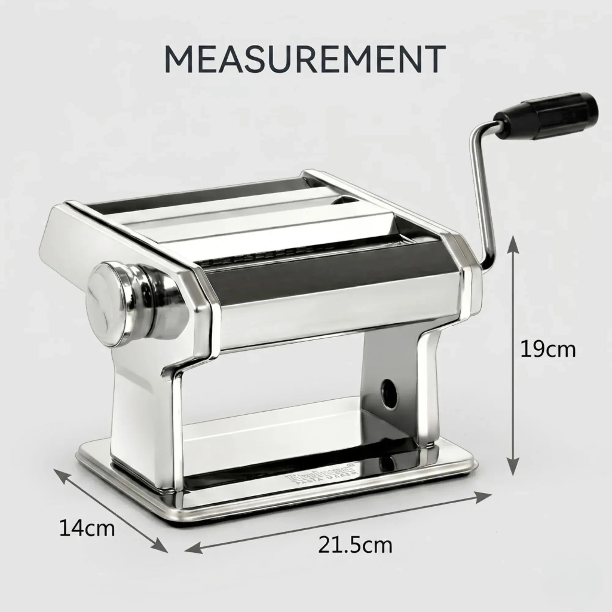CARLA HOME Pasta Maker Machine - Hand Crank Noodle Maker - Grey - Kitchen Appliances Pasta Makers