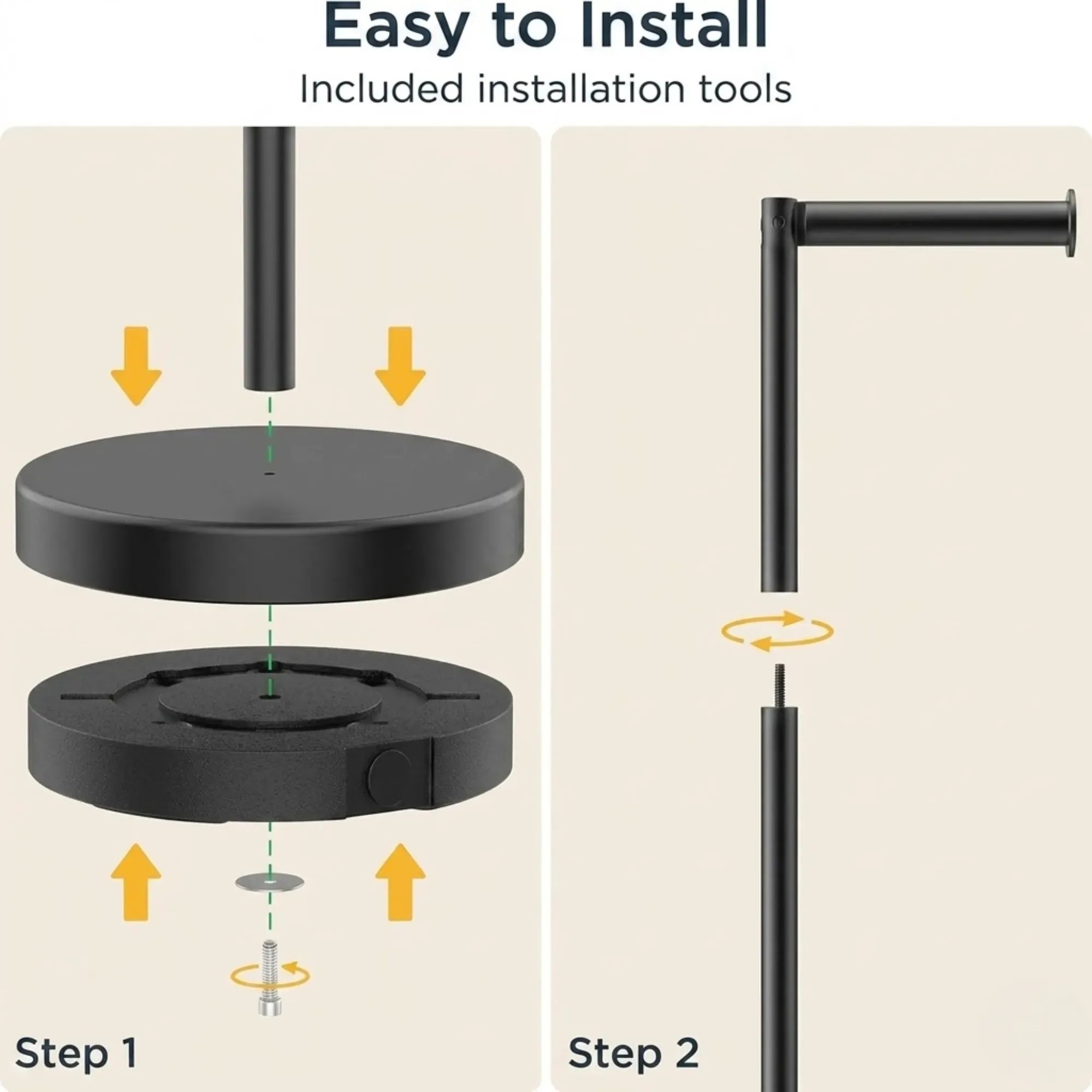 CARLA HOME Toilet Paper Holder Stand with Storage - Black - METAL - Bathroom Accessories Toilet Paper Holders