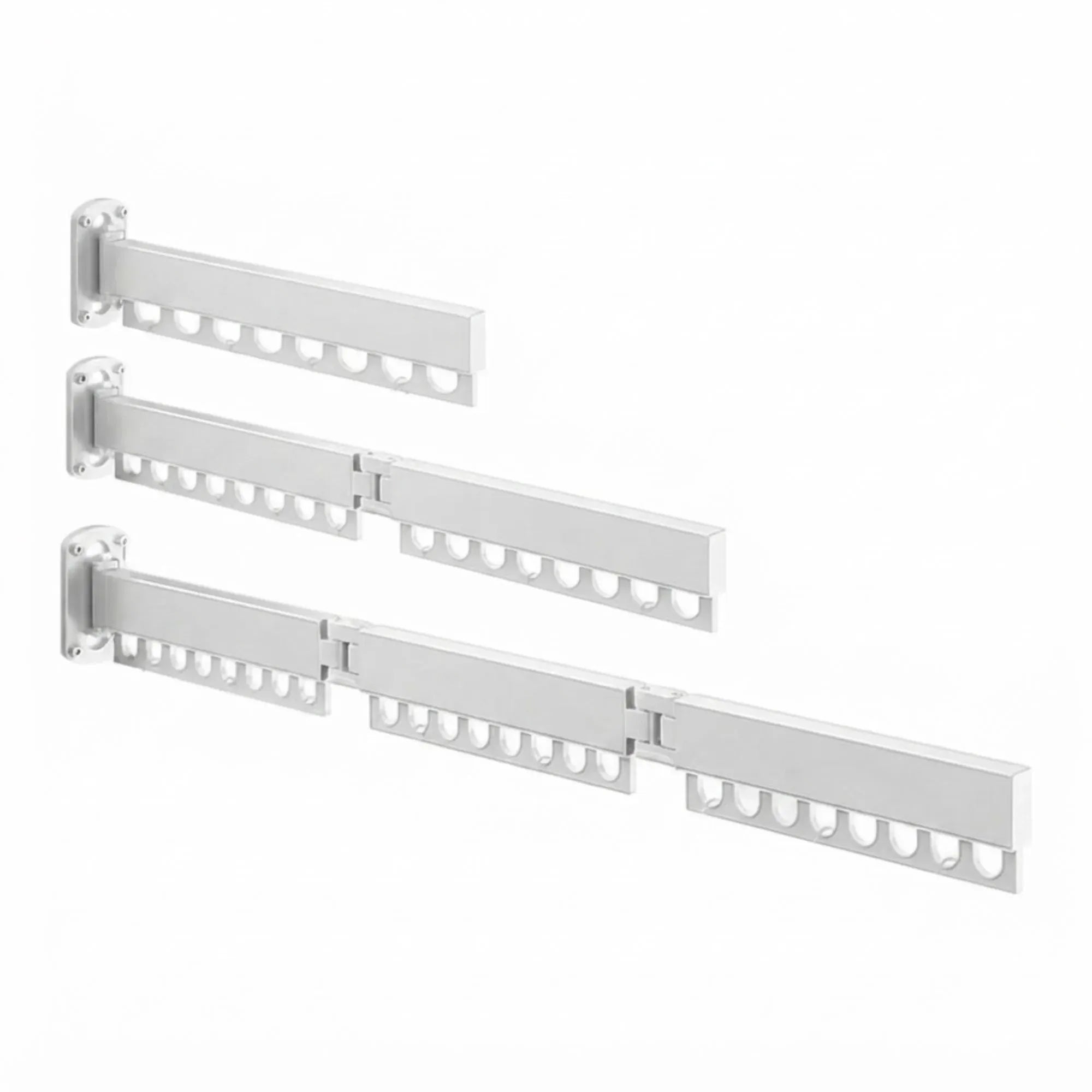 CARLA HOME 3-Fold Wall Mounted Clothes Drying Rack, Laundry Space Saver, White