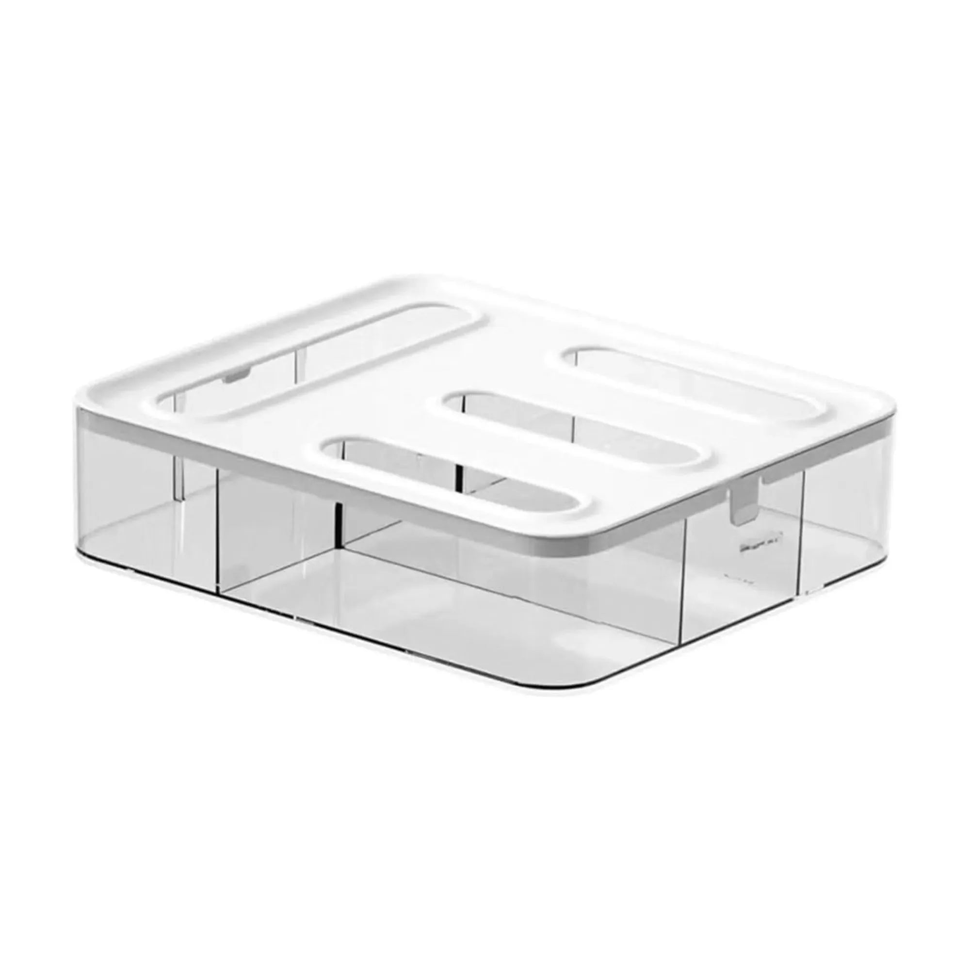 CARLA HOME Food Storage Bag Organiser, 4 Compartment Drawer Box, Kitchen Drawer