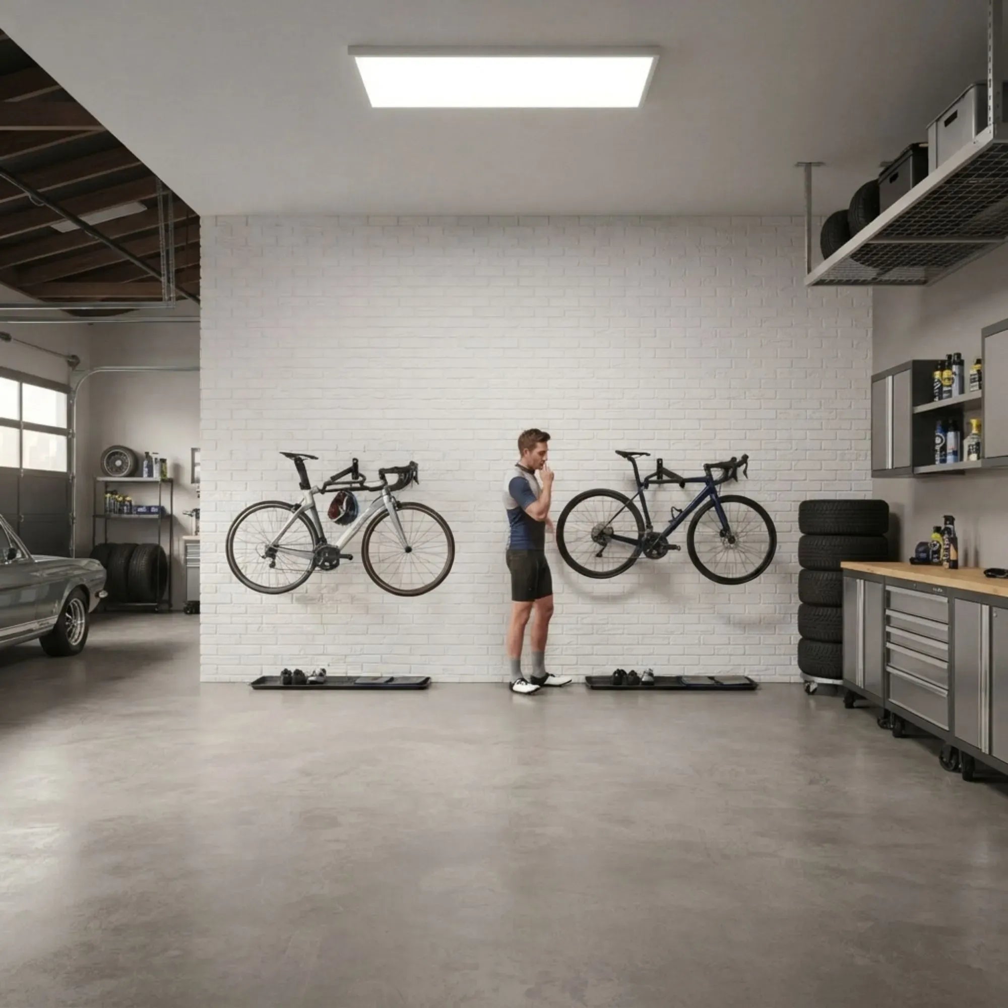 CARLA HOME Wall Mount Bike Rack, Adjustable Foldable Hanger, Garage Storage