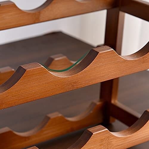 3-layer Bamboo Wine Storage Rack 12 bottles