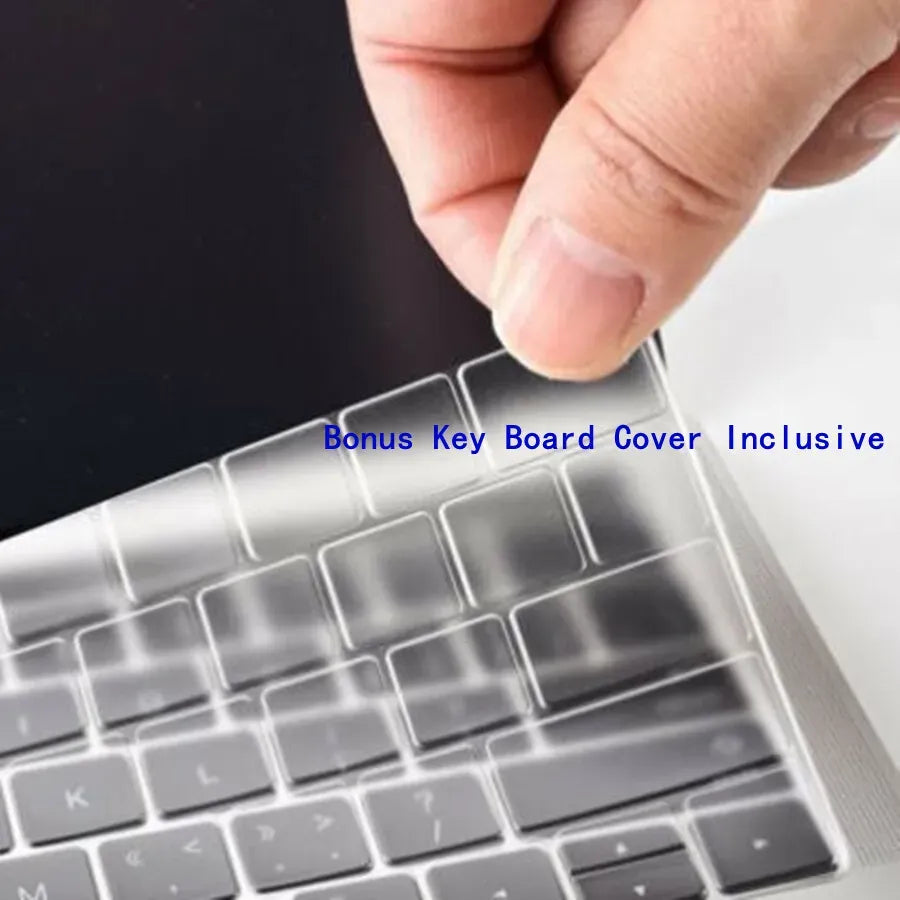 Hard Shell MacBook Air Case in Matte Black with Keyboard Cover for A2337/A2179/A1932