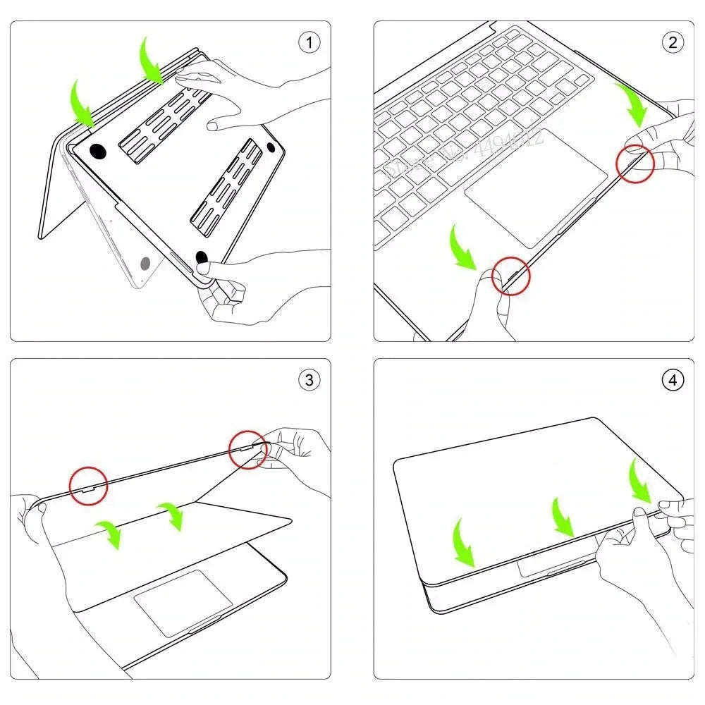 Hard Shell MacBook Air Case in Matte Black with Keyboard Cover for A2337/A2179/A1932