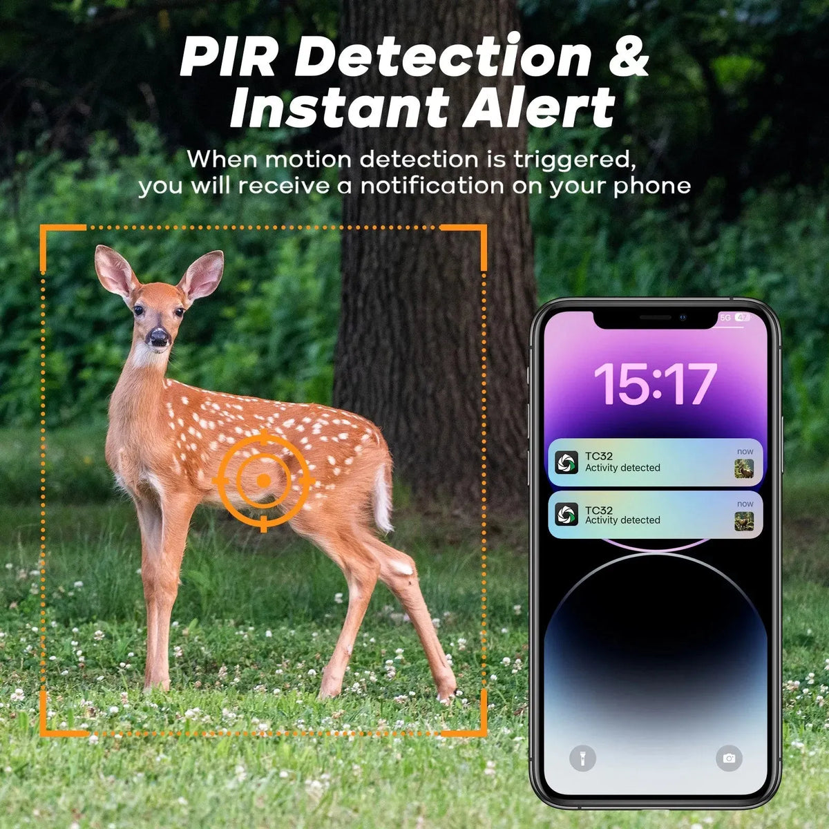 4G Solar Trail Camera in Black with 2.5K Resolution and Live Monitoring